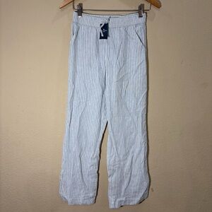 Girl's size 11/12 ABERCROMBIE & FITCH Wide Leg PantBlue Stripe NWT